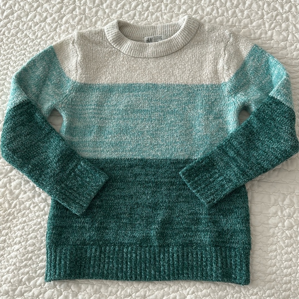 H&M Girls color block sweater / Size 6X/7
